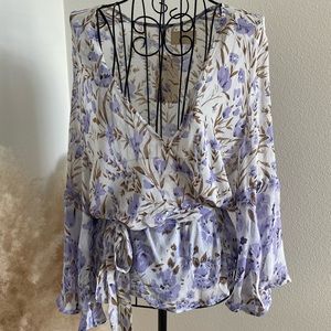 Band Of Gypsies x Chan Luu Sheer Floral Flowy Top